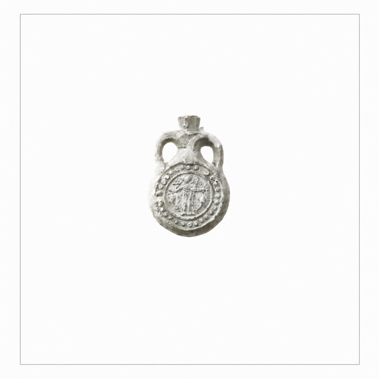 Decorated Coptic Pilgrim Flask